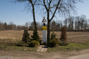 Nawra | figura św. Jana Nepomucena| od zachodu | stan na 2015-03-17
