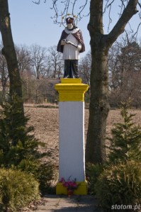 Nawra | figura św. Jana Nepomucena| od zachodu | stan na 2015-03-17