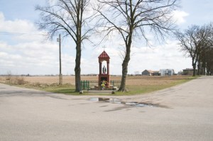 Szymborno | kapliczka Matki Boskiej | widok ogólny | od zachodu | stan na 2016-03-31