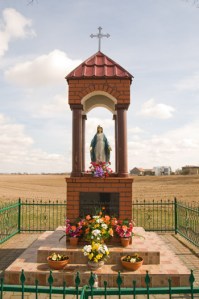 Szymborno | kapliczka Matki Boskiej | widok ogólny | od zachodu | stan na 2016-03-31