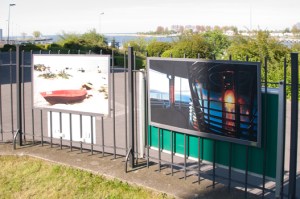 Gdańsk - Nowy Port | fragment ekspozycji obok latarni | 2016-05-08