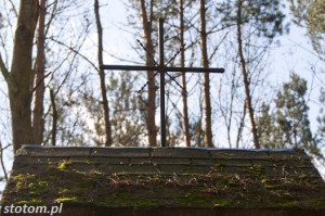 Przeczno | krzyż na kapliczce św. Rozalii i św. Rocha | widok ogólny | od północy | stan na 2016-03-31