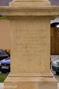 Bodzentyn | figura św. Floriana | fragment | stan na 2016-07-18