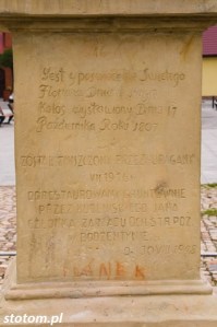 Bodzentyn | figura św. Floriana | fragment | stan na 2016-07-18
