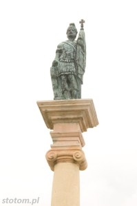 Bodzentyn | figura św. Floriana | fragment | od zachodu | stan na 2016-07-18
