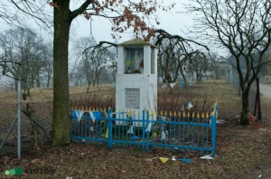 Brzezinko | kapliczka Matki Boskiej z Dzieciątkiem | widok ogólny | od zachodu | stan na 2017-02-17