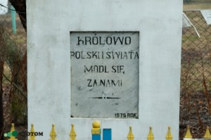 Brzezinko | kapliczka Matki Boskiej z Dzieciątkiem | fragment | od zachodu | stan na 2017-02-17